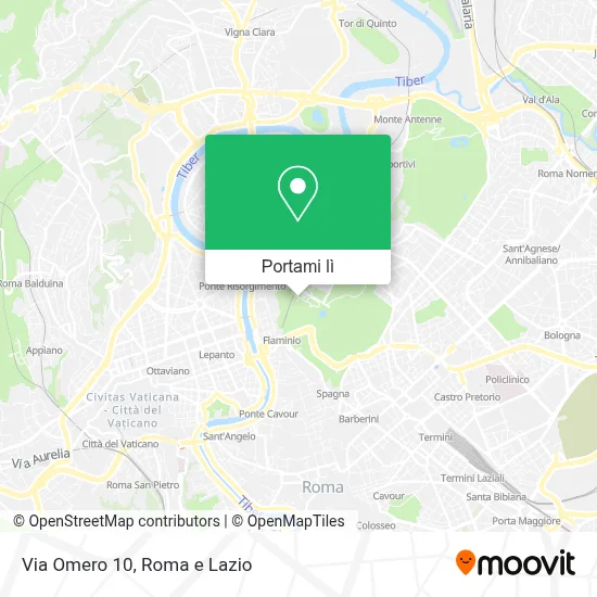 Mappa Via Omero 10