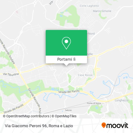 Mappa Via Giacomo Peroni 96