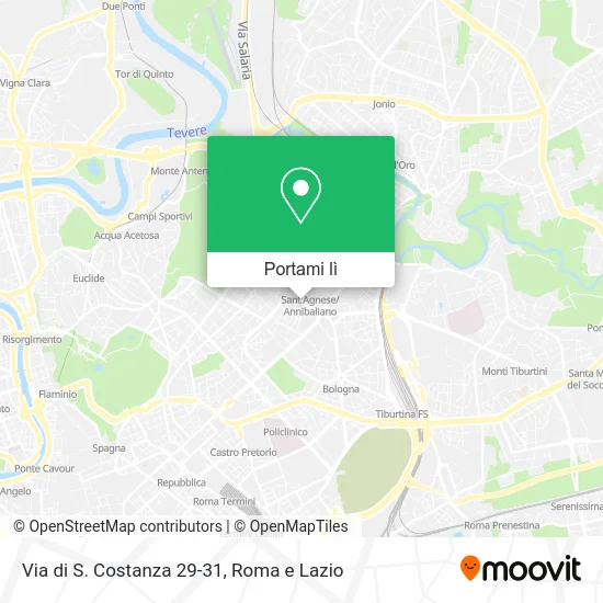 Mappa Via di S. Costanza 29-31