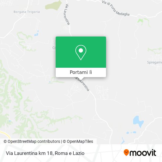 Mappa Via Laurentina km 18