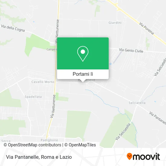Mappa Via Pantanelle