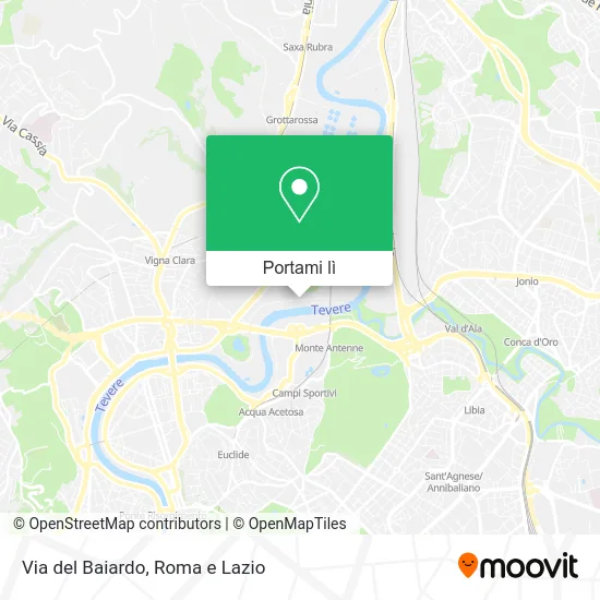 Mappa Via del Baiardo