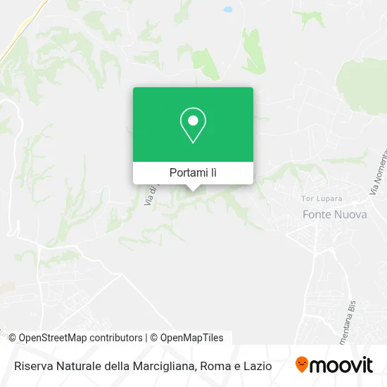 Mappa Riserva Naturale della Marcigliana