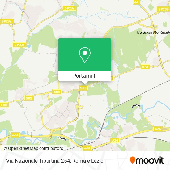 Mappa Via Nazionale Tiburtina 254