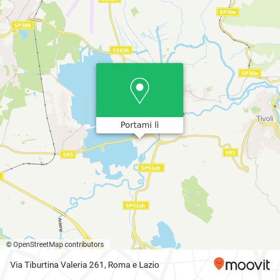 Mappa Via Tiburtina Valeria 261