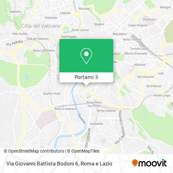 Mappa Via Giovanni Battista Bodoni 6
