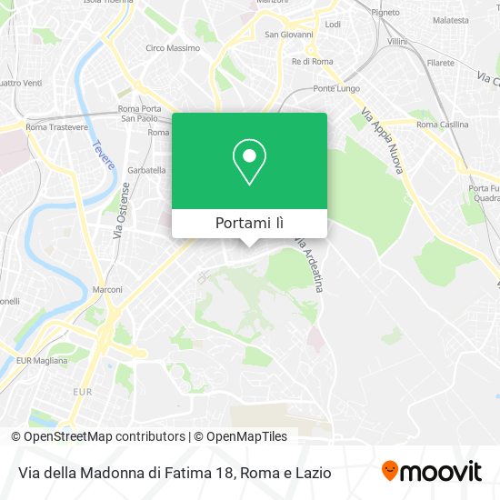 Mappa Via della Madonna di Fatima 18