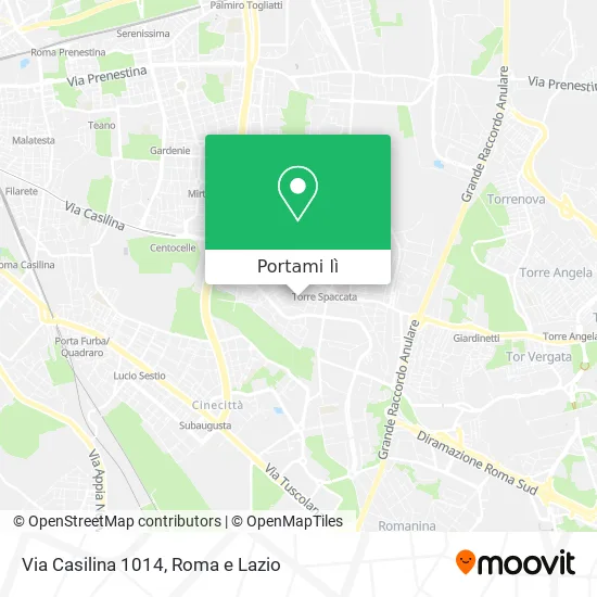 Mappa Via Casilina 1014