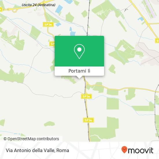 Mappa Via Antonio della Valle