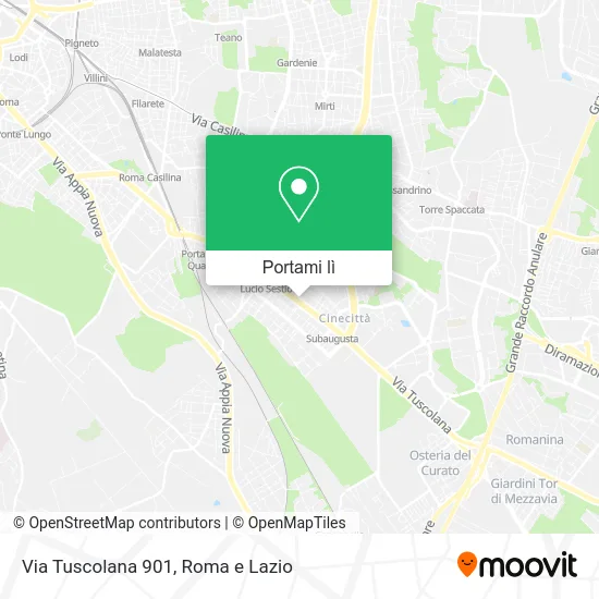 Mappa Via Tuscolana 901