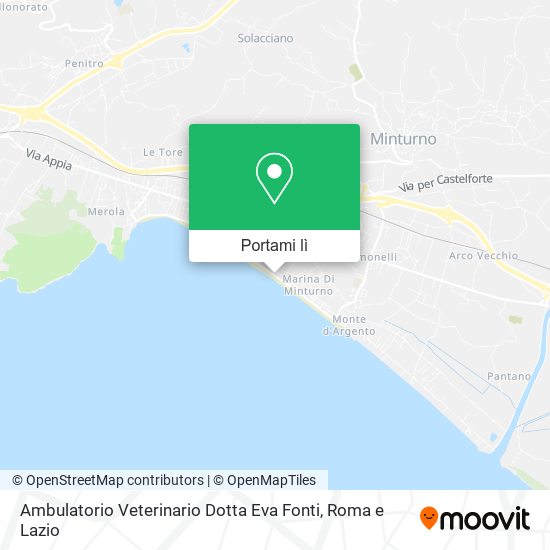 Mappa Ambulatorio Veterinario Dotta Eva Fonti