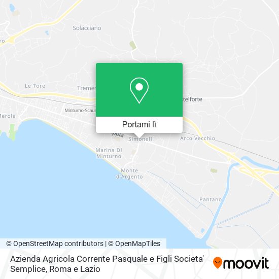 Mappa Azienda Agricola Corrente Pasquale e Figli Societa' Semplice