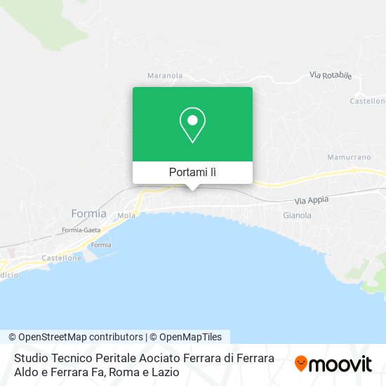 Mappa Studio Tecnico Peritale Aociato Ferrara di Ferrara Aldo e Ferrara Fa
