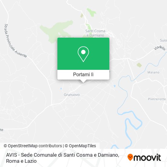 Mappa AVIS - Sede Comunale di Santi Cosma e Damiano