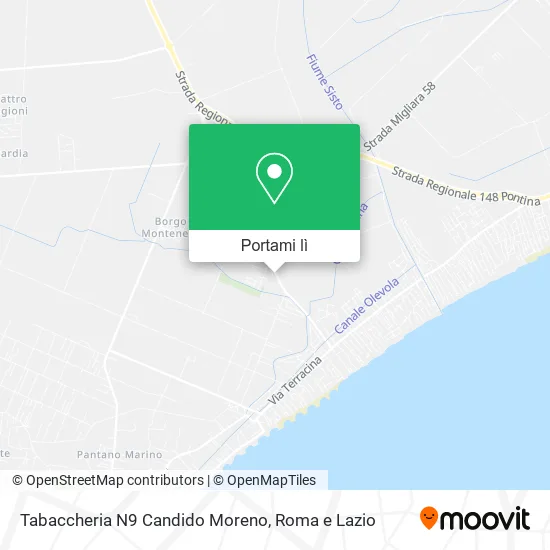 Mappa Tabaccheria N9 Candido Moreno