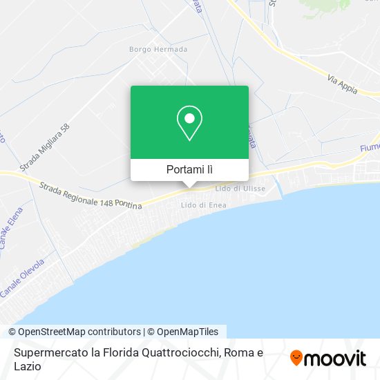 Mappa Supermercato la Florida Quattrociocchi