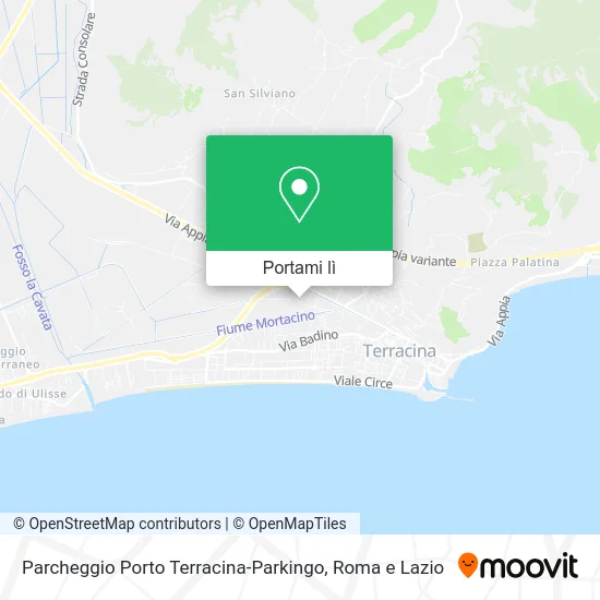 Mappa Parcheggio Porto Terracina-Parkingo