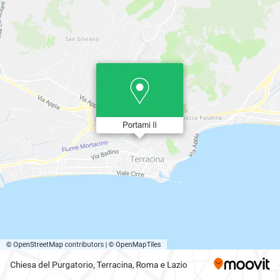 Mappa Chiesa del Purgatorio, Terracina