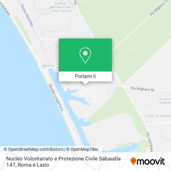 Mappa Nucleo Volontariato e Protezione Civile Sabaudia 147