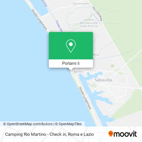 Mappa Camping Rio Martino - Check in