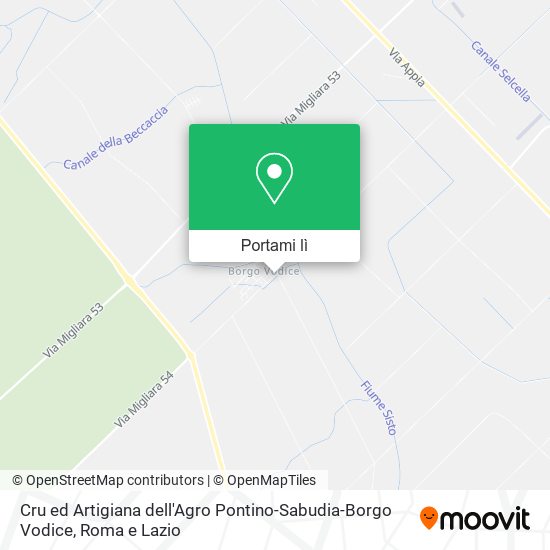 Mappa Cru ed Artigiana dell'Agro Pontino-Sabudia-Borgo Vodice