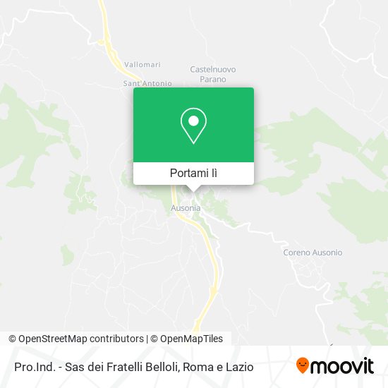 Mappa Pro.Ind. - Sas dei Fratelli Belloli