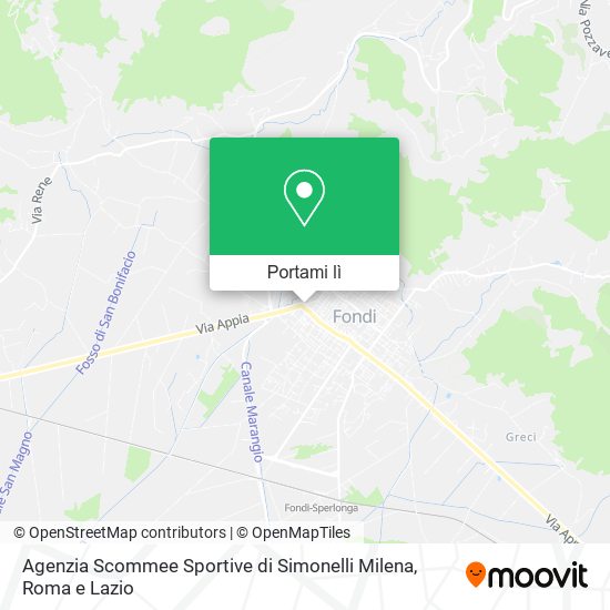 Mappa Agenzia Scommee Sportive di Simonelli Milena