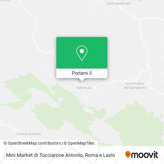 Mappa Mini Market di Tucciarone Antonio