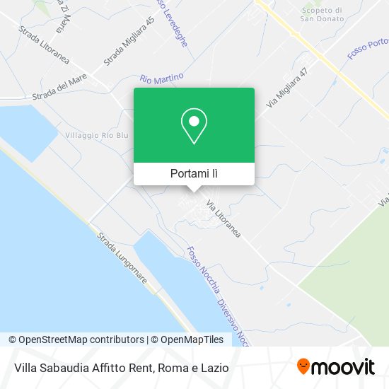 Mappa Villa Sabaudia Affitto Rent