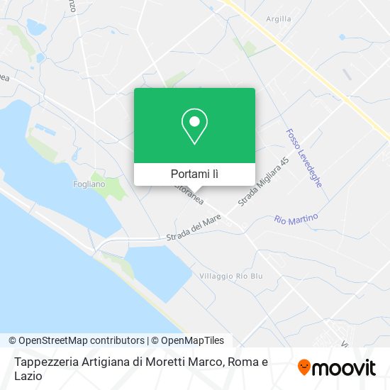 Mappa Tappezzeria Artigiana di Moretti Marco