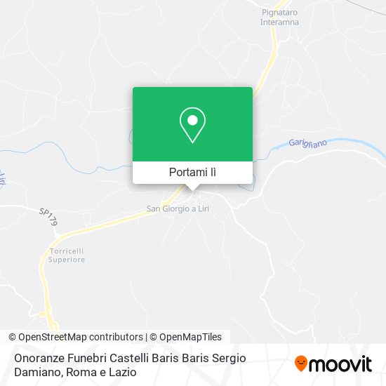 Mappa Onoranze Funebri Castelli Baris Baris Sergio Damiano