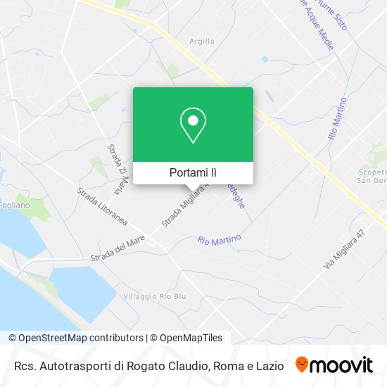 Mappa Rcs. Autotrasporti di Rogato Claudio