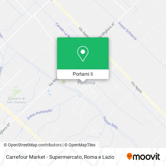 Mappa Carrefour Market - Supermercato