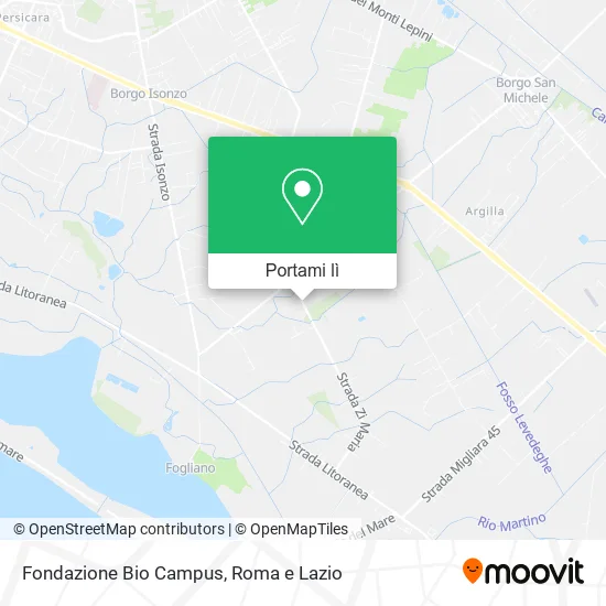 Mappa Fondazione Bio Campus