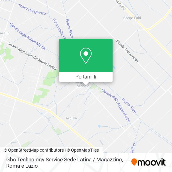 Mappa Gbc Technology Service Sede Latina / Magazzino