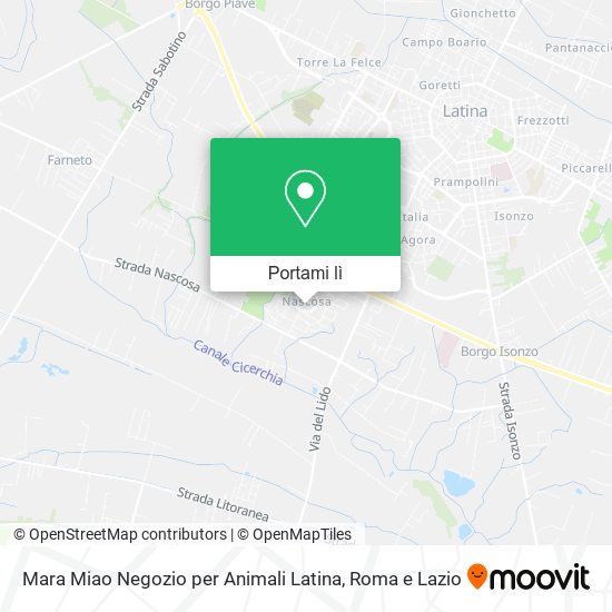 Mappa Mara Miao Negozio per Animali Latina