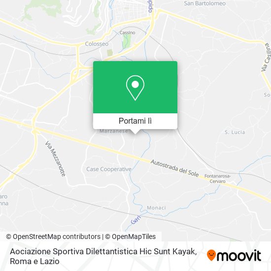 Mappa Aociazione Sportiva Dilettantistica Hic Sunt Kayak