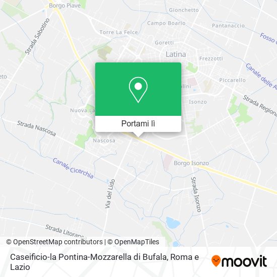 Mappa Caseificio-la Pontina-Mozzarella di Bufala