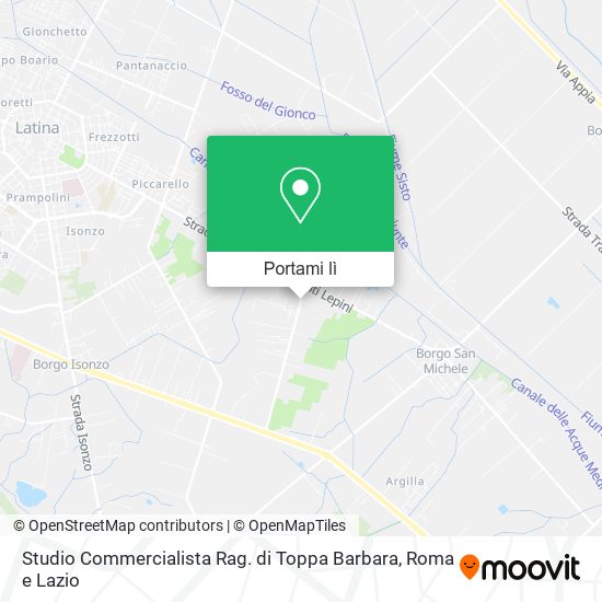 Mappa Studio Commercialista Rag. di Toppa Barbara
