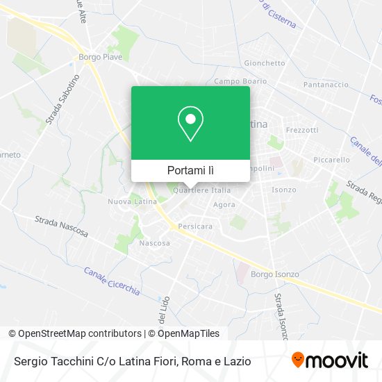 Mappa Sergio Tacchini C / o Latina Fiori