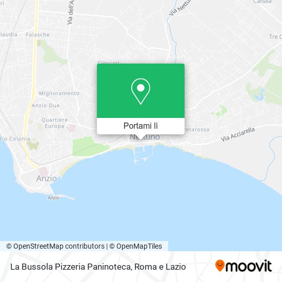 Mappa La Bussola Pizzeria Paninoteca