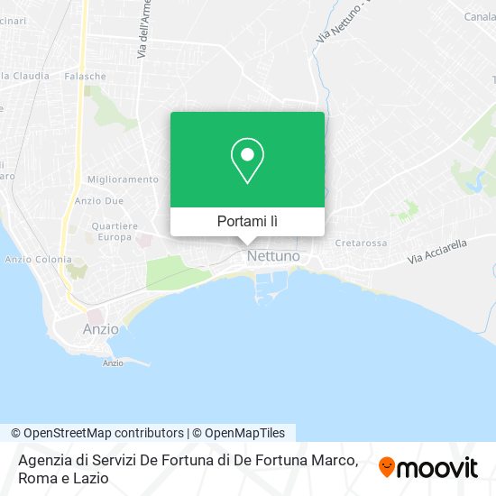 Mappa Agenzia di Servizi De Fortuna di De Fortuna Marco