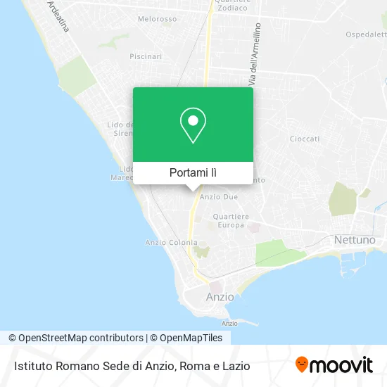 Mappa Istituto Romano Sede di Anzio
