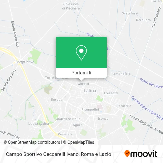 Mappa Campo Sportivo Ceccarelli Ivano