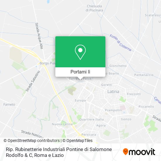 Mappa Rip. Rubinetterie Industriali Pontine di Salomone Rodolfo & C