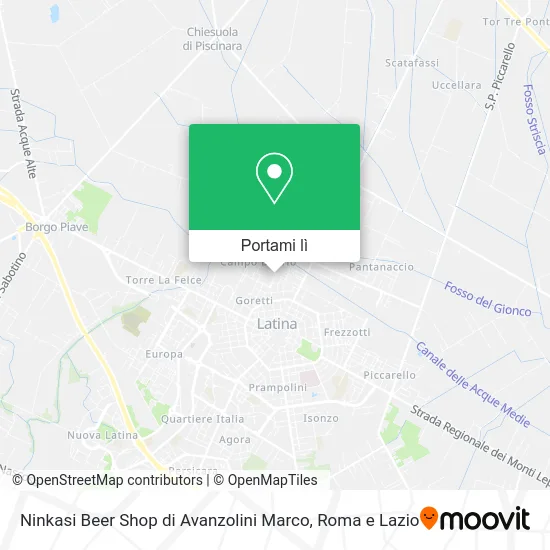 Mappa Ninkasi Beer Shop di Avanzolini Marco