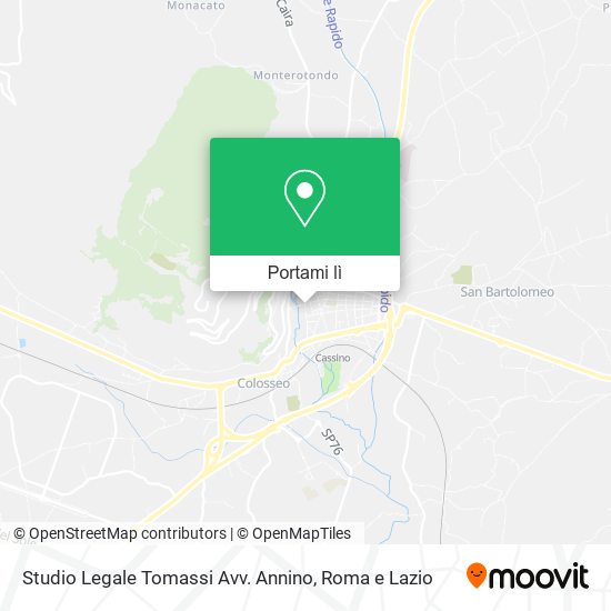 Mappa Studio Legale Tomassi Avv. Annino