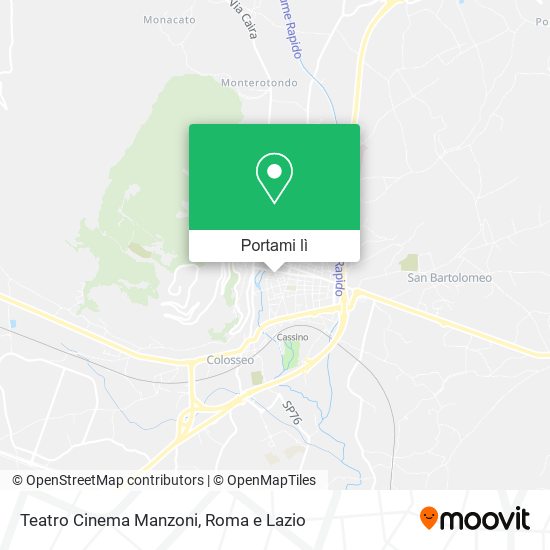 Mappa Teatro Cinema Manzoni