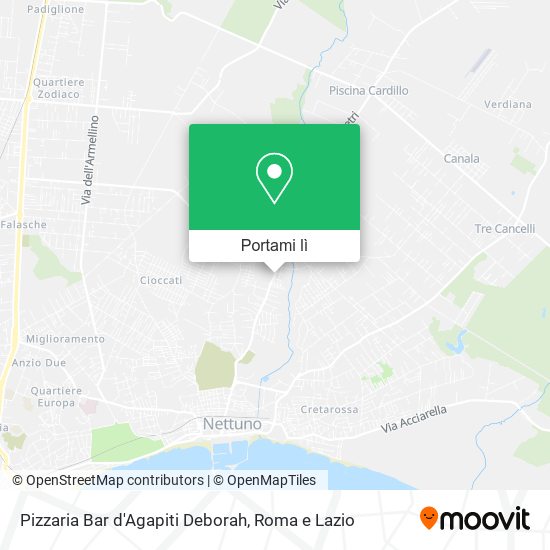 Mappa Pizzaria Bar d'Agapiti Deborah
