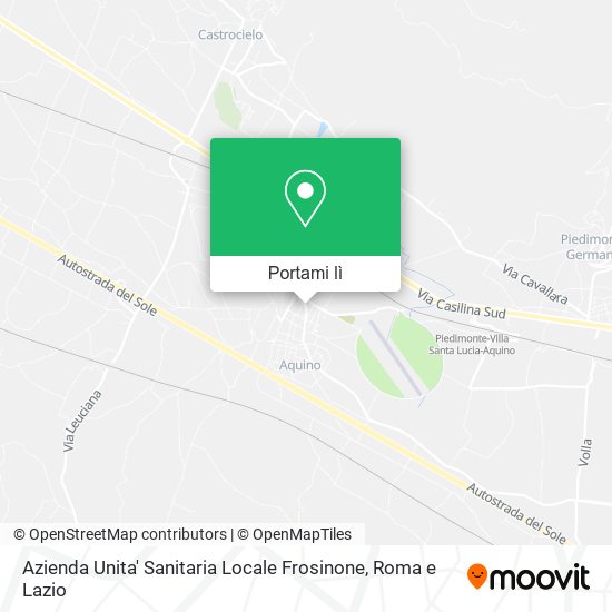 Mappa Azienda Unita' Sanitaria Locale Frosinone